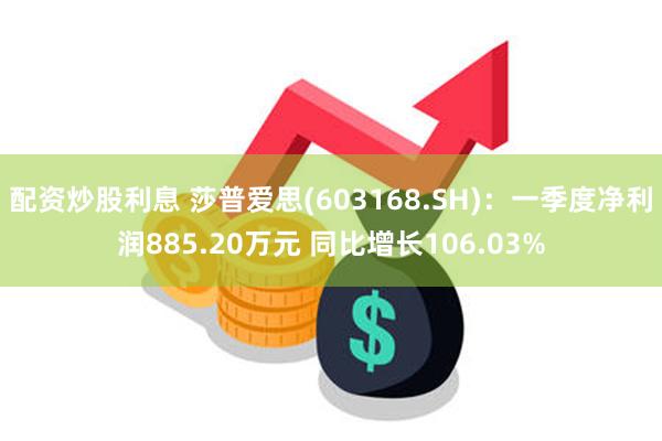 配资炒股利息 莎普爱思(603168.SH)：一季度净利润885.20万元 同比增长106.03%