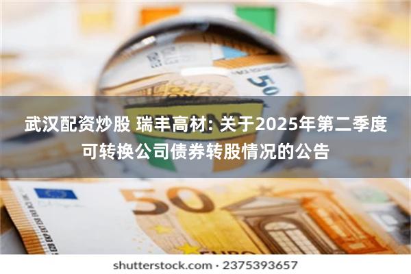 武汉配资炒股 瑞丰高材: 关于2025年第二季度可转换公司债券转股情况的公告